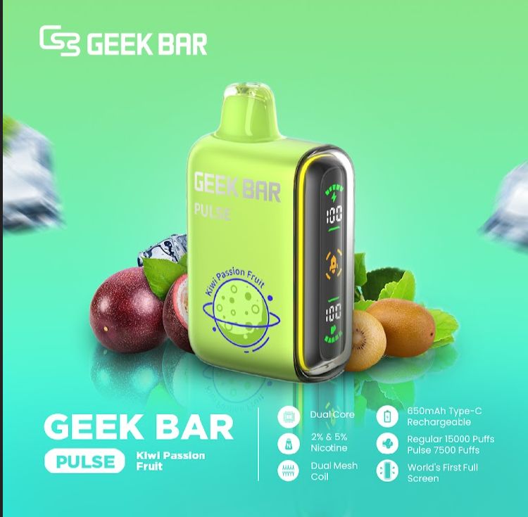 GEEK BAR PULSE 15000 PUFFS RECHARGEABLE DISPOSABLE VAPE IN DUBAI UAE