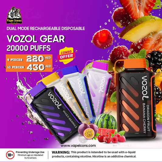 Big Offer! VOZOL Gear 5p Combo 20000 Puffs Disposable Vape in Dubai