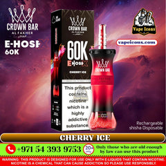 Crown Bar Al Fakher E-Hose 60K Puffs cherry ice vape 