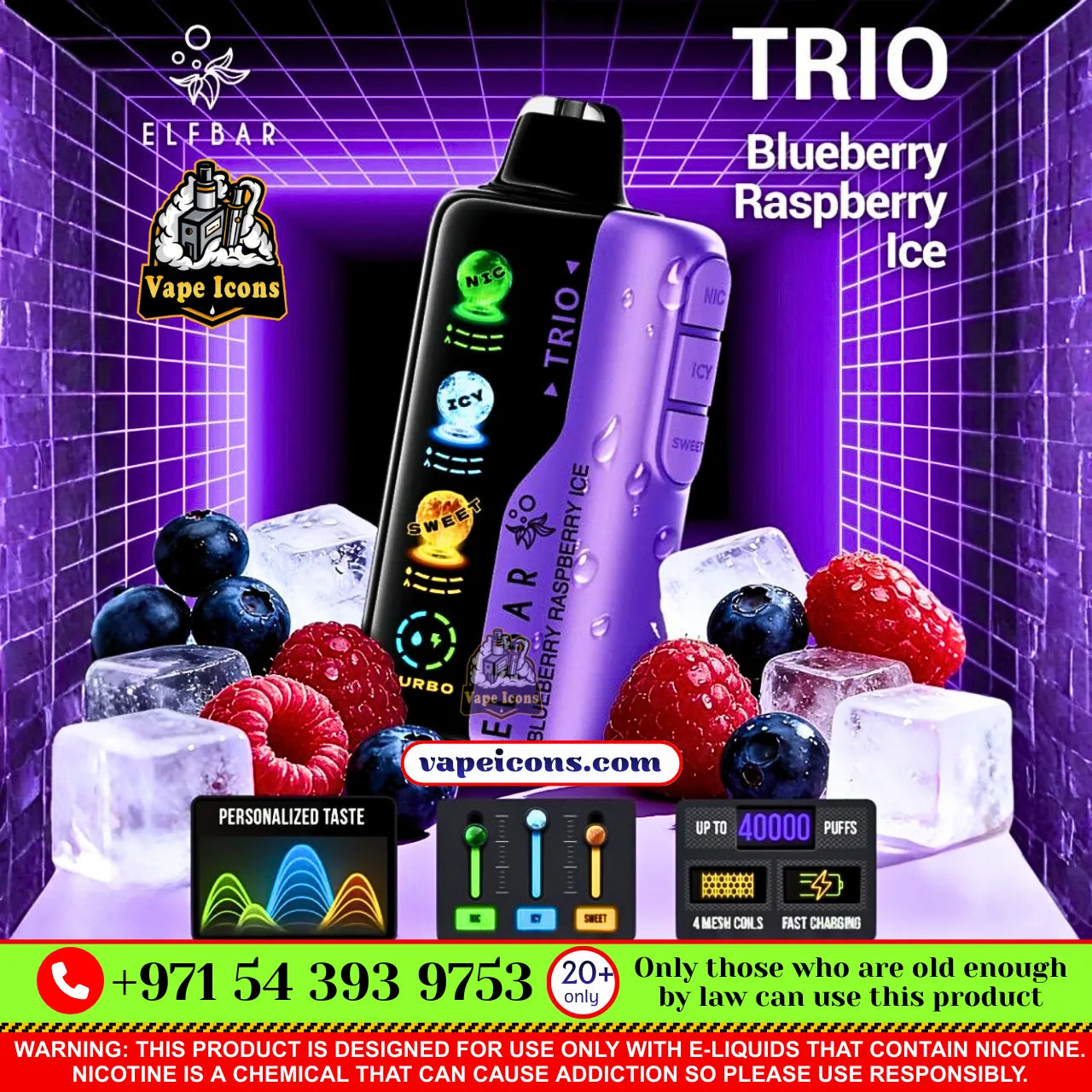 ELFBAR TRIO 40K PUFFS RECHARGEABLE DSPOSABLE In Dubai, Vape Motor City, Vape Shop JVC, Vape Shop Near Me, Best Disposable, Long Lasing Disposable, Mix Berry, Strawberry Watermelon, Blueberry Ice, Peach Mango, Double Mango, Peach Ice, Blueberry Raspberry Ice, Pineapple Passion Fruit Guava, Strawberry Mango, Lychee Juicy Peach, Grape Ice, Strawberry Ice, Strawberry Kiwi, Peach Mango Watermelon, Mango Ice, VCT, Watermelon Bubblegum, Blue Razz Ice, Miami Mint.