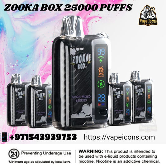 ZOOKA BOX - 25000 Puffs Disposable Vape 20mg in Dubai