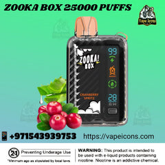 ZOOKA BOX - 25000 Puffs Disposable Vape 20mg in Dubai