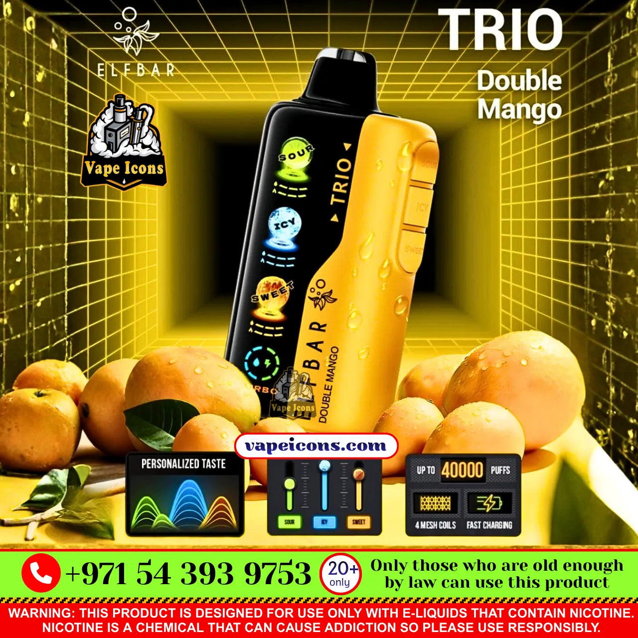 ELFBAR TRIO 40K PUFFS RECHARGEABLE DSPOSABLE In Dubai, Vape Motor City, Vape Shop JVC, Vape Shop Near Me, Best Disposable, Long Lasing Disposable, Mix Berry, Strawberry Watermelon, Blueberry Ice, Peach Mango, Double Mango, Peach Ice, Blueberry Raspberry Ice, Pineapple Passion Fruit Guava, Strawberry Mango, Lychee Juicy Peach, Grape Ice, Strawberry Ice, Strawberry Kiwi, Peach Mango Watermelon, Mango Ice, VCT, Watermelon Bubblegum, Blue Razz Ice, Miami Mint.