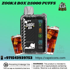 ZOOKA BOX - 25000 Puffs Disposable Vape 20mg in Dubai