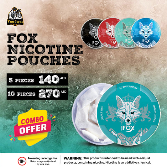 Best Offer! Fox Nicotine Pouches 5p Combo in Dubai, UAE