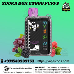 ZOOKA BOX - 25000 Puffs Disposable Vape 20mg in Dubai