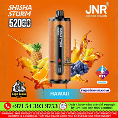 JNR Shisha 52k Puffs 20 Mg (2%) Rehargeable Disposable Vape Buy Online In Dubai UAE