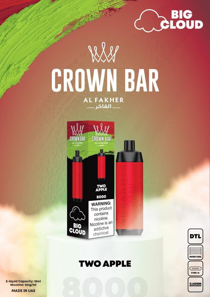 Al Fakher Crown Bar 8000 Puffs Disposable Vape in UAE