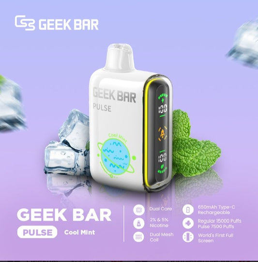 GEEK BAR PULSE 15000 PUFFS RECHARGEABLE DISPOSABLE VAPE IN DUBAI UAE