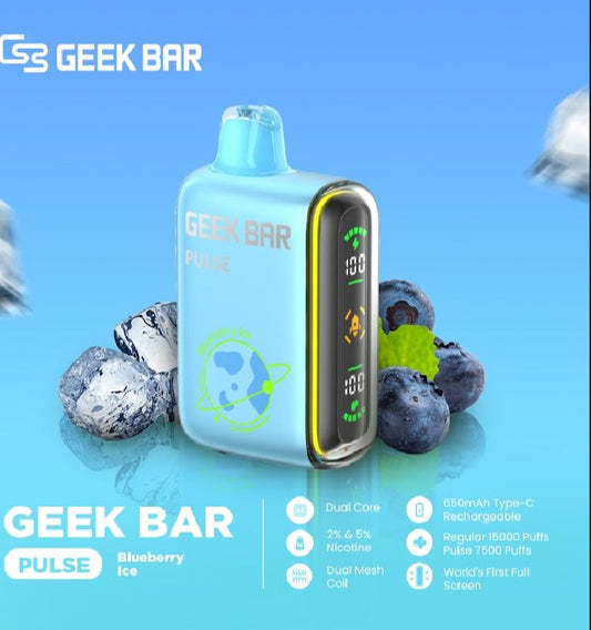 GEEK BAR PULSE 15000 PUFFS RECHARGEABLE DISPOSABLE VAPE IN DUBAI UAE