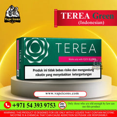 TEREA Green Indonesian IQOS ILUMA compatible heated tobacco sticks