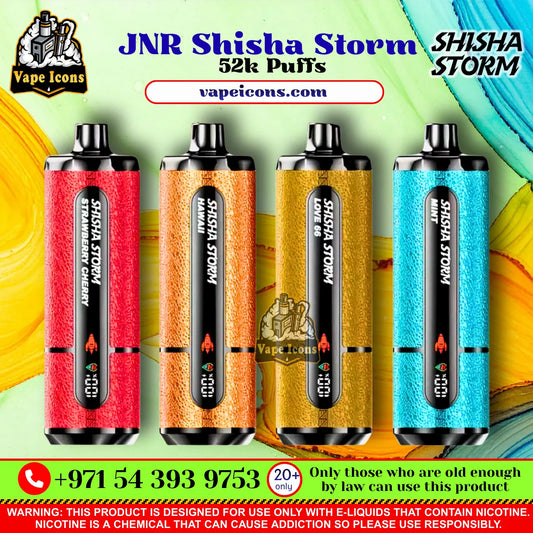 JNR Shisha 52k Puffs 20 Mg (2%) Rehargeable Disposable Vape Buy Online In Dubai UAE