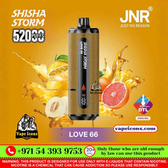 JNR Shisha 52k Puffs 20 Mg (2%) Rehargeable Disposable Vape Buy Online In Downtown & Sports City Dubai UAE