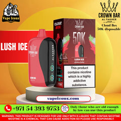 Crown Bar Al Fakher Cloud Box 50K Disposable Vape Lush Ice Flavor Dubai UAE