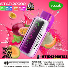 Vozol Star 20000Puffs Rechargeable Disposable Best Buy In Dubai UAE