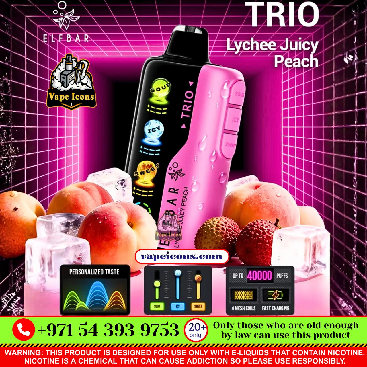 ELFBAR TRIO 40K PUFFS RECHARGEABLE DSPOSABLE In Dubai, Vape Motor City, Vape Shop JVC, Vape Shop Near Me, Best Disposable, Long Lasing Disposable, Mix Berry, Strawberry Watermelon, Blueberry Ice, Peach Mango, Double Mango, Peach Ice, Blueberry Raspberry Ice, Pineapple Passion Fruit Guava, Strawberry Mango, Lychee Juicy Peach, Grape Ice, Strawberry Ice, Strawberry Kiwi, Peach Mango Watermelon, Mango Ice, VCT, Watermelon Bubblegum, Blue Razz Ice, Miami Mint.