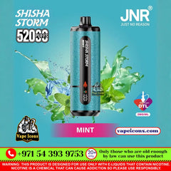JNR Shisha 52k Puffs 20 Mg (2%) Rehargeable Disposable Vape Buy Online In Downtown & Sports City Dubai UAE