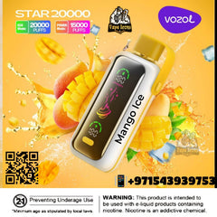 Vozol Star 20000Puffs Rechargeable Disposable Best Buy In Dubai UAE