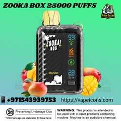 ZOOKA BOX - 25000 Puffs Disposable Vape 20mg in Dubai