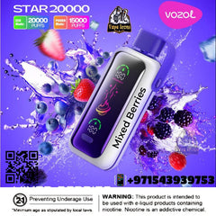 Vozol Star 20000Puffs Rechargeable Disposable Best Buy In Dubai UAE