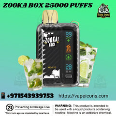 ZOOKA BOX - 25000 Puffs Disposable Vape 20mg in Dubai