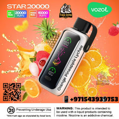 Vozol Star 20000Puffs Rechargeable Disposable Best Buy In Dubai UAE