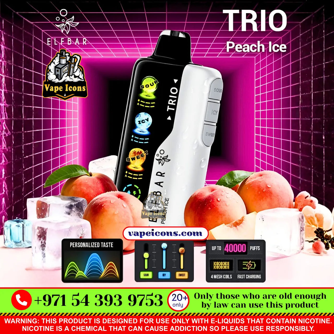 ELFBAR TRIO 40K PUFFS RECHARGEABLE DSPOSABLE In Dubai, Vape Motor City, Vape Shop JVC, Vape Shop Near Me, Best Disposable, Long Lasing Disposable, Mix Berry, Strawberry Watermelon, Blueberry Ice, Peach Mango, Double Mango, Peach Ice, Blueberry Raspberry Ice, Pineapple Passion Fruit Guava, Strawberry Mango, Lychee Juicy Peach, Grape Ice, Strawberry Ice, Strawberry Kiwi, Peach Mango Watermelon, Mango Ice, VCT, Watermelon Bubblegum, Blue Razz Ice, Miami Mint, Best Vape Sop n Dubai
