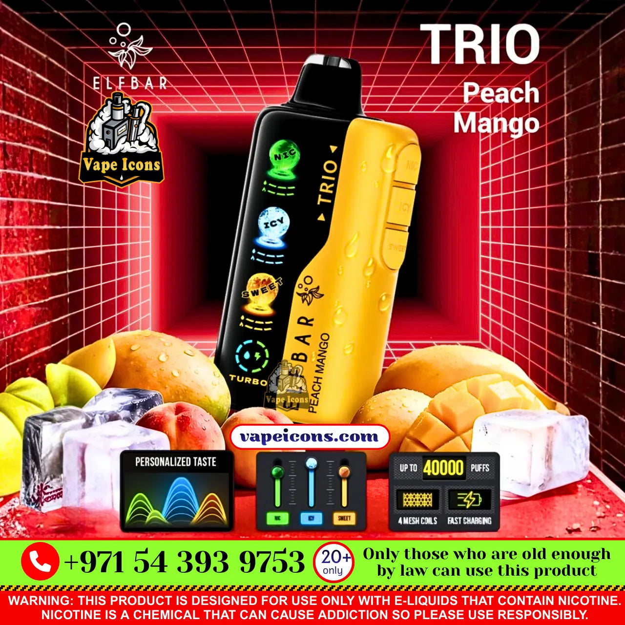 ELFBAR TRIO 40K PUFFS RECHARGEABLE DSPOSABLE In Dubai, Vape Motor City, Vape Shop JVC, Vape Shop Near Me, Best Disposable, Long Lasing Disposable, Mix Berry, Strawberry Watermelon, Blueberry Ice, Peach Mango, Double Mango, Peach Ice, Blueberry Raspberry Ice, Pineapple Passion Fruit Guava, Strawberry Mango, Lychee Juicy Peach, Grape Ice, Strawberry Ice, Strawberry Kiwi, Peach Mango Watermelon, Mango Ice, VCT, Watermelon Bubblegum, Blue Razz Ice, Miami Mint.