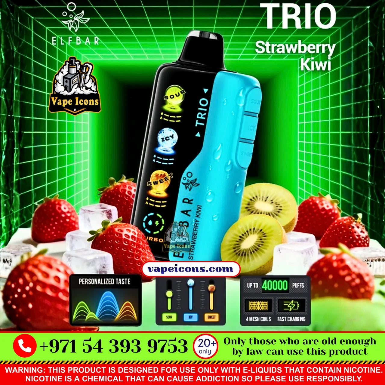 ELFBAR TRIO 40K PUFFS RECHARGEABLE DSPOSABLE In Dubai, Vape Motor City, Vape Shop JVC, Vape Shop Near Me, Best Disposable, Long Lasing Disposable, Mix Berry, Strawberry Watermelon, Blueberry Ice, Peach Mango, Double Mango, Peach Ice, Blueberry Raspberry Ice, Pineapple Passion Fruit Guava, Strawberry Mango, Lychee Juicy Peach, Grape Ice, Strawberry Ice, Strawberry Kiwi, Peach Mango Watermelon, Mango Ice, VCT, Watermelon Bubblegum, Blue Razz Ice, Miami Mint.