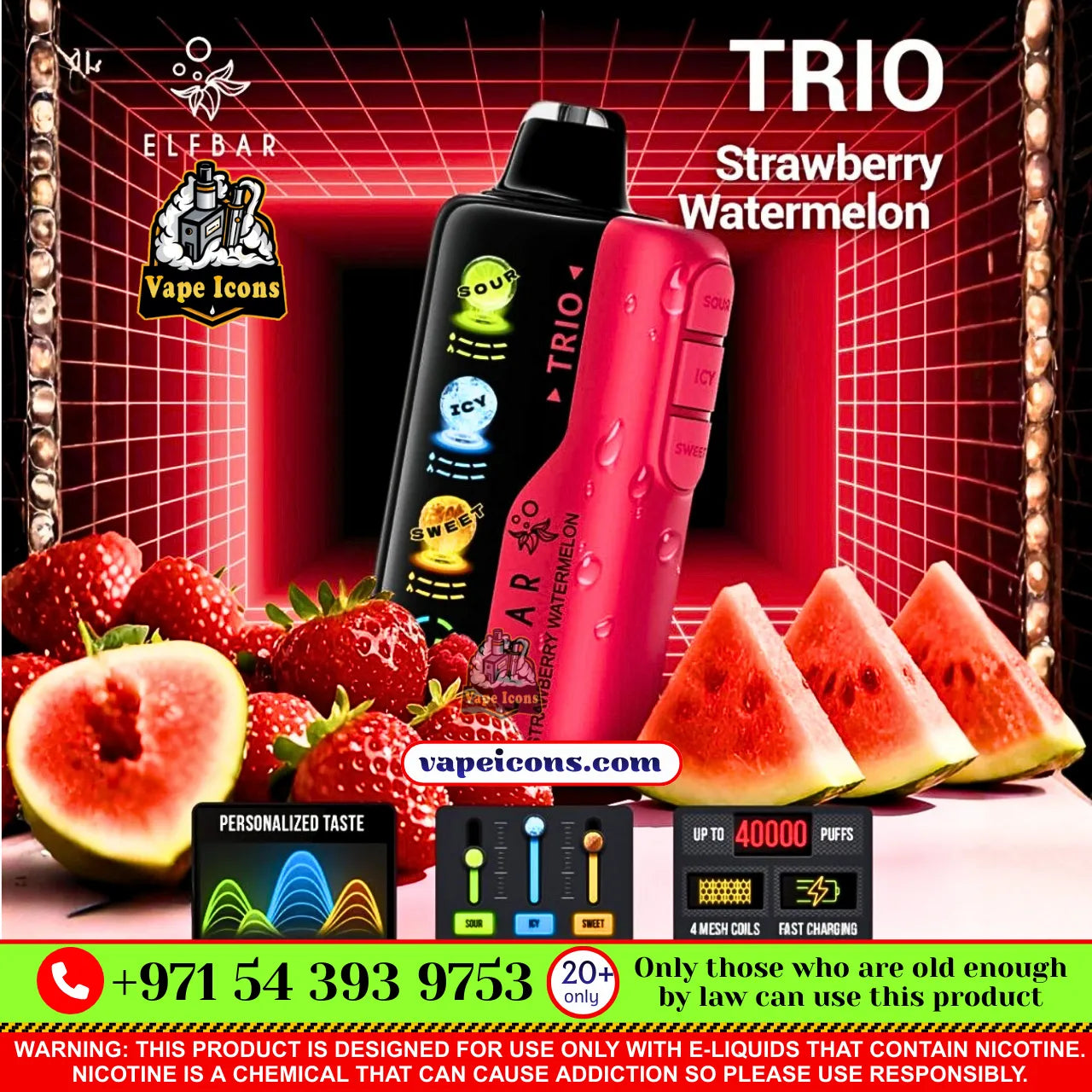 ELFBAR TRIO 40K PUFFS RECHARGEABLE DSPOSABLE In Dubai, Vape Motor City, Vape Shop JVC, Vape Shop Near Me, Best Disposable, Long Lasing Disposable, Mix Berry, Strawberry Watermelon, Blueberry Ice, Peach Mango, Double Mango, Peach Ice, Blueberry Raspberry Ice, Pineapple Passion Fruit Guava, Strawberry Mango, Lychee Juicy Peach, Grape Ice, Strawberry Ice, Strawberry Kiwi, Peach Mango Watermelon, Mango Ice, VCT, Watermelon Bubblegum, Blue Razz Ice, Miami Mint.