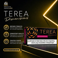 TEREA Dimensions Apricity Indonesia pack with refined tobacco profile for IQOS ILUMA devices