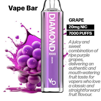 Vape bar Diamond 7000 puffs rechargeable disposable 20 mg