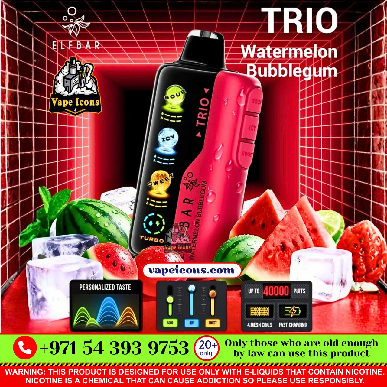 ELFBAR TRIO 40K PUFFS RECHARGEABLE DSPOSABLE In Dubai, Vape Motor City, Vape Shop JVC, Vape Shop Near Me, Best Disposable, Long Lasing Disposable, Mix Berry, Strawberry Watermelon, Blueberry Ice, Peach Mango, Double Mango, Peach Ice, Blueberry Raspberry Ice, Pineapple Passion Fruit Guava, Strawberry Mango, Lychee Juicy Peach, Grape Ice, Strawberry Ice, Strawberry Kiwi, Peach Mango Watermelon, Mango Ice, VCT, Watermelon Bubblegum, Blue Razz Ice, Miami Mint.