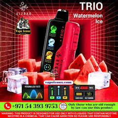 ELFBAR TRIO 40K PUFFS RECHARGEABLE DSPOSABLE In Dubai, Vape Motor City, Vape Shop JVC, Vape Shop Near Me, Best Disposable, Long Lasing Disposable, Mix Berry, Strawberry Watermelon, Blueberry Ice, Peach Mango, Double Mango, Peach Ice, Blueberry Raspberry Ice, Pineapple Passion Fruit Guava, Strawberry Mango, Lychee Juicy Peach, Grape Ice, Strawberry Ice, Strawberry Kiwi, Peach Mango Watermelon, Mango Ice, VCT, Watermelon Bubblegum, Blue Razz Ice, Miami Mint.