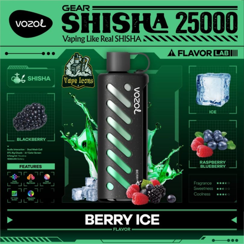 Vozol Gear Shisha 25000 Puffs Disposable Vape UAE Dubai