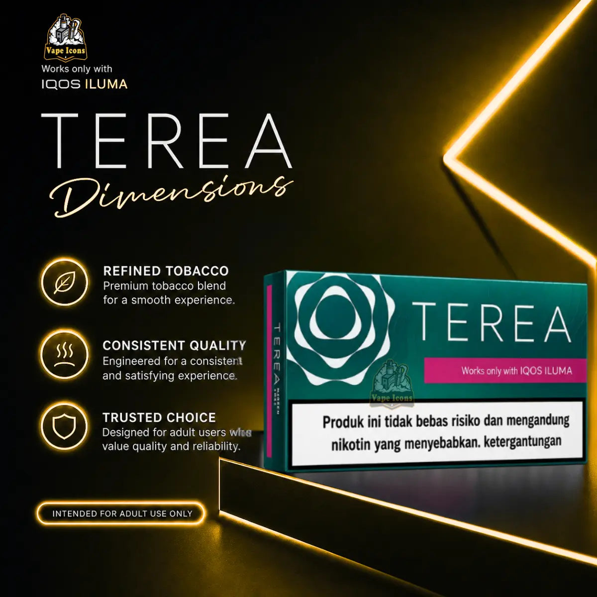 TEREA Black Green Indonesia features infographic for IQOS ILUMA