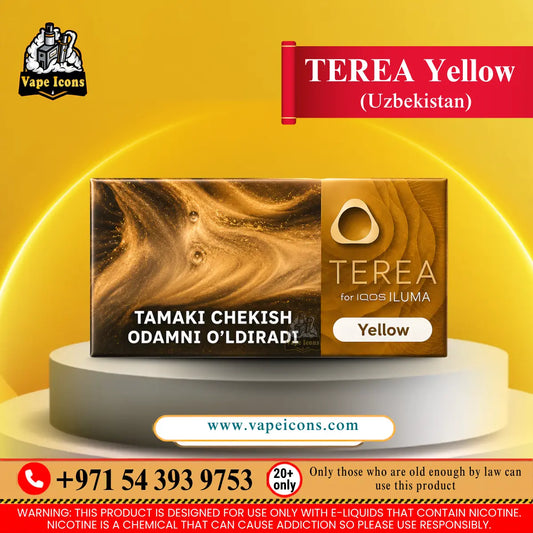 Buy TEREA Yellow Uzbekistan Heets Online - IQOS ILUMA | Vape Icons UAE