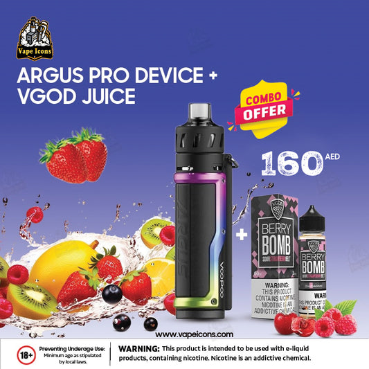 Offer! Vaporesso Argus Pro Device with VGOD E-Juice Combo in Dubai