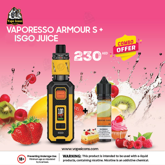 Offer! Vaporesso Armour S with Isgo E-juice Combo in Dubai